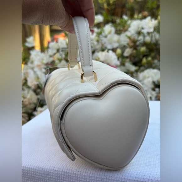 Kate Spade Quilted Leather Purse Maringue/Off White Heart to Heart Purse NWT - Picture 7 of 13